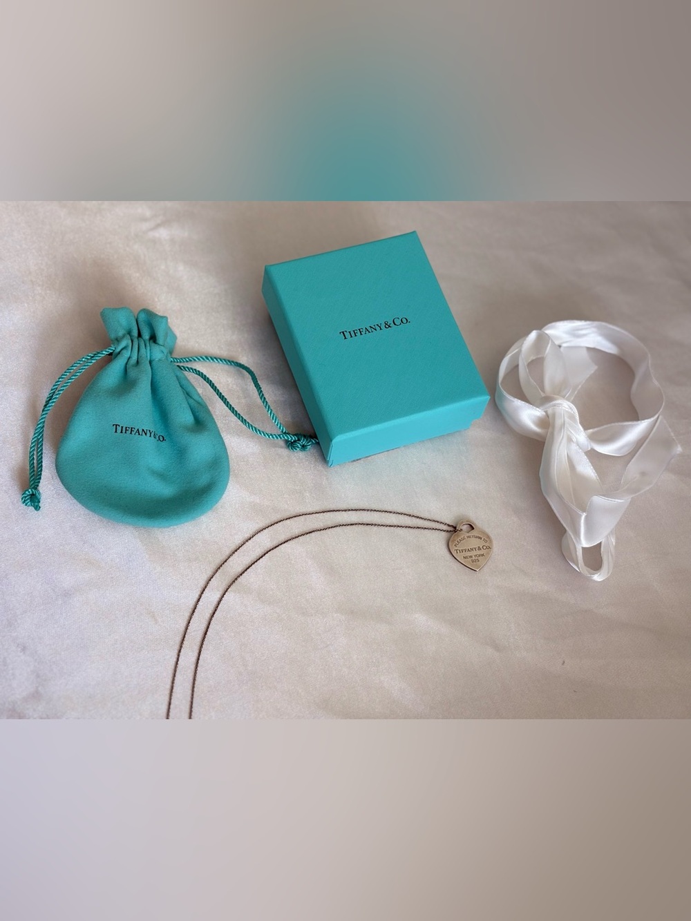 Authentic Tiffany & Co Return To Tiffany Heart Tag Necklace Sterling Silver